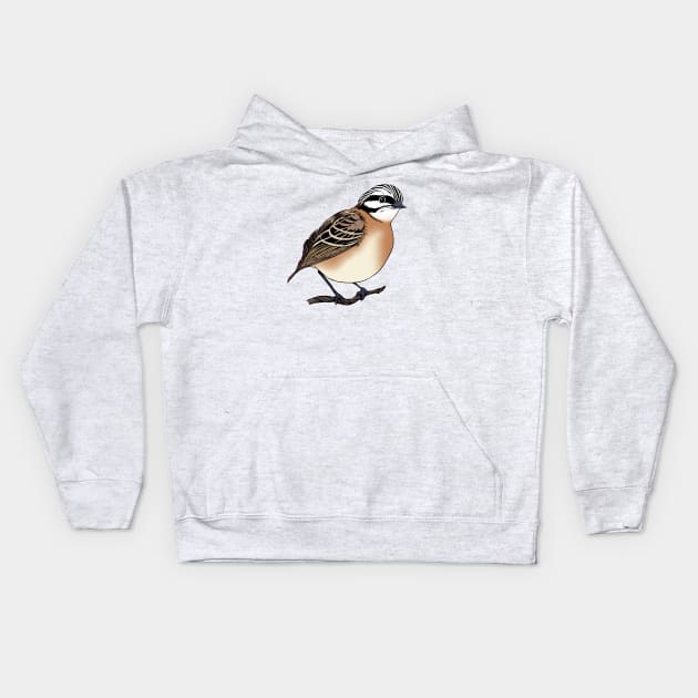 Fantail Bird Design Kids Hoodie by PasifikTee